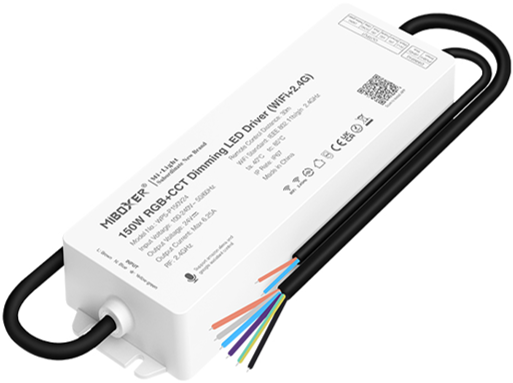 MiBoxer Waterproof 150W RGB+CCT LED Driver
(WiFi+2.4G) WP5-P150V24