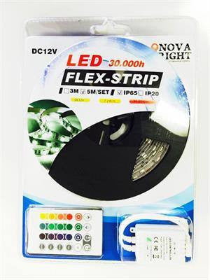 12V LED Strip Lights ~ 12V RGB LED Light Strips ~ 5050 RGB ~ 5050 RGB LED Kit;12V Accent Lighting - NovaBright LED Strip Lights 5050SMD Color Changing RGB Super Bright 16 Ft Reel RGB150 LED Kit