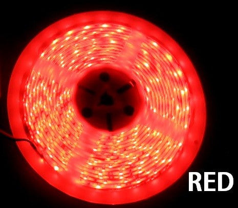 12V LED Strip Lights ~ 12V Single Color Light Strips ~ 3528SMD Single Color ~ 3528 Single Color LED Kit - 3528SMD Nova Bright Red Super Bright Flexible LED Light Strip 16 Ft Reel Kit