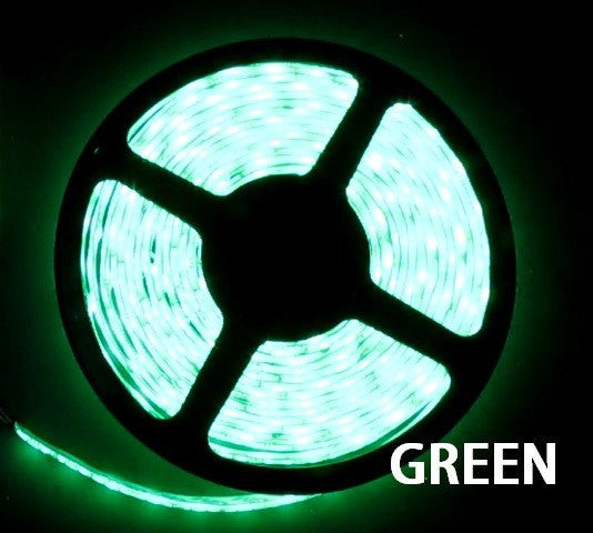 12V LED Strip Lights ~ 12V Single Color Light Strips ~ 5050SMD Single Color ~ 5050 Single Color LED Kit - 5050SMD NovaBright Green Super Bright Flexible LED Light  Strip 16 Ft Reel Kit