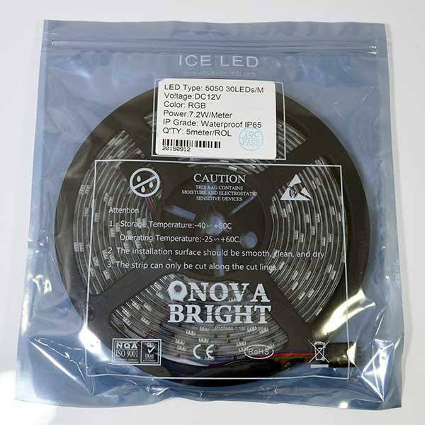 24V LED Strip Lights - 24V 5050 Color Changing RGB Super Bright LED Strip Light 16 Ft Reel 150 LED Reel Only