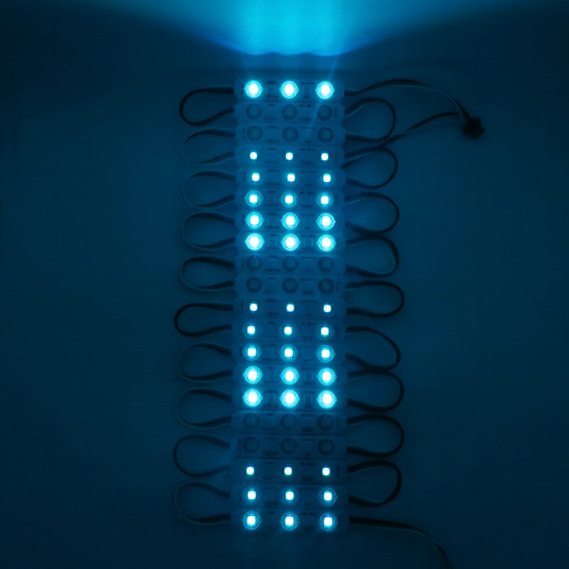 NovaBright NB-IC100 Startrail 100Pcs WS2811 RGB LED Module Lights DC 12V SMD 5050 Addressable Dream Color RGB Chasing LED Module Waterproof IP65 LED Storefront Lights 3M Tape with Remote Control