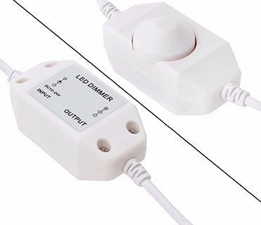 White LED Rotary DC12V-24V Inline Single Color LED Dimmer 144W 12A