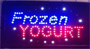 LED Signs - Frozen Yogurt LED Business Sign 19x10 Inches QC-993