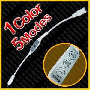 LED Strip Accessories ~ Single Color LED Strip Accessories ~ Single Color Dimmers - Mini SINGLE COLOR Controller In White