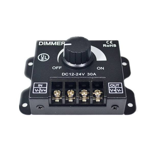LED Strip Accessories ~ Single Color LED Strip Accessories ~ Single Color Dimmers - UL Approved 12V-24V LED Strip Dimmer