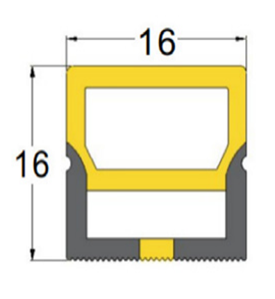 Neon Silicon 16x16mm Side View Sleeve 50M 164FT NB-S4
