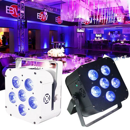 NovaBright NB-H6 6in1 RGBWA-UV Wifi App wireless DMX Battery LED Uplight 6x18W