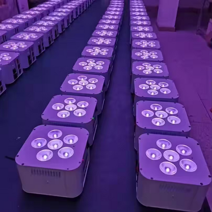 NovaBright NB-H6 6in1 RGBWA-UV Wifi App wireless DMX Battery LED Uplight 6x18W