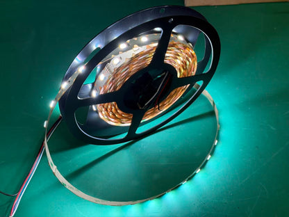 NovaBright 24V RGBW S-Shape Flexible LED Strip Light – 5050 4-in-1, 48 LEDs/m, 12mm 5M 16FT Length