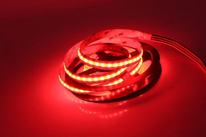 NovaBright 24V RGB+CCT 5-in-1 COB LED Strip Light – 560 LEDs/m, 2700K–6500K + RGB, 16W/m, CRI 90+, 12mm 5M 16FT Reel