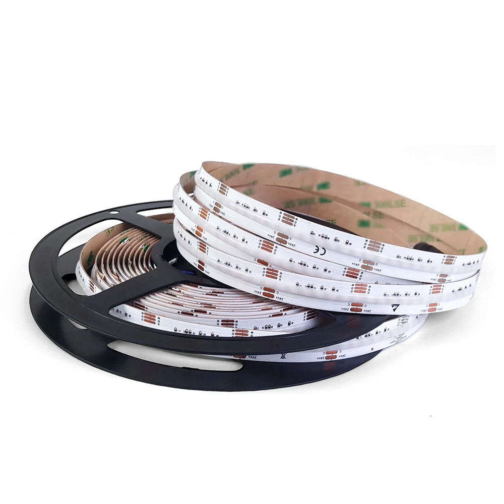 NovaBright COB RGBW LED Strip Lights 840Led/M 24V 12Mm High CRI Ra90 Flexible RGB+3000K Warm White LED Ribbon Tape Light TV Backlight