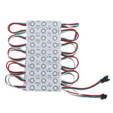 NovaBright NB-IC100 Startrail 100Pcs WS2811 RGB LED Module Lights DC 12V SMD 5050 Addressable Dream Color RGB Chasing LED Module Waterproof IP65 LED Storefront Lights 3M Tape with Remote Control