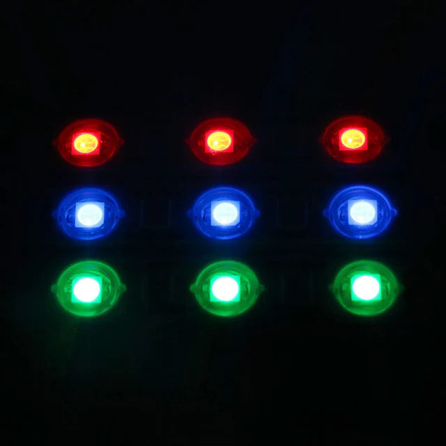 NovaBright NB-IC100 Startrail 100Pcs WS2811 RGB LED Module Lights DC 12V SMD 5050 Addressable Dream Color RGB Chasing LED Module Waterproof IP65 LED Storefront Lights 3M Tape with Remote Control