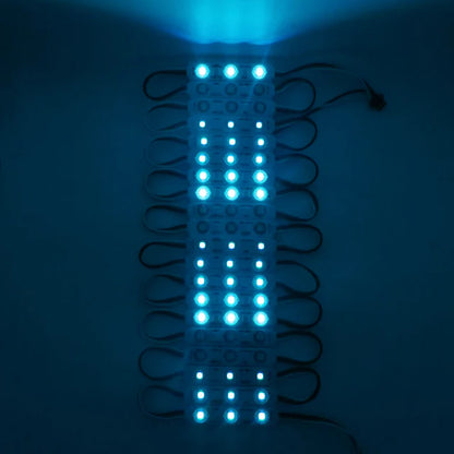 NovaBright NB-IC100 Startrail 100Pcs WS2811 RGB LED Module Lights DC 12V SMD 5050 Addressable Dream Color RGB Chasing LED Module Waterproof IP65 LED Storefront Lights 3M Tape with Remote Control