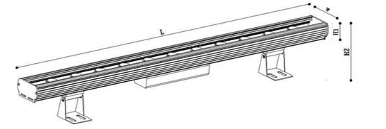 NovaBright 36W 5000K Daylight White Linkable LED Wall Washer Architectural Light 40 Inch 1 Meter
