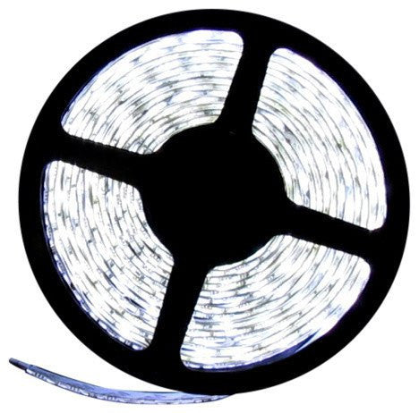 12V LED Strip Lights ~ 12V Single Color Light Strips ~ 5050SMD Single Color ~ 5050 Single Color LED Kit - 5050SMD NovaBright Super Bright White Flexible LED Light  Strip 16 Ft Reel Kit