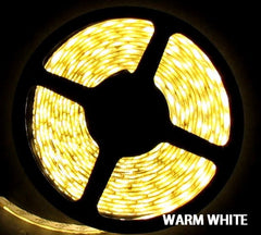 12V LED Strip Lights ~ 12V White LED Light Strips ~ White (Warm) - NovaBright 5054SMD Warm White Super Bright Flexible LED Light  Strip 16 Ft Reel Only