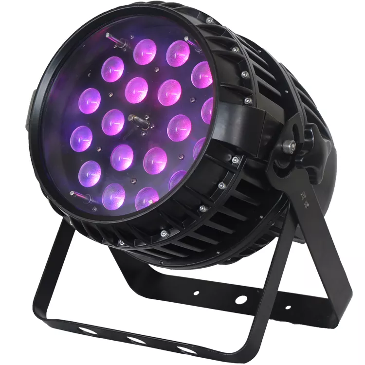 18x18W NB-102Z Zoomable 10-60 Degrees RGBWA-UV Six color 6in1 LED IP65 Outdoor Professional LED Stage Light Waterproof Die Cast Aluminum Body