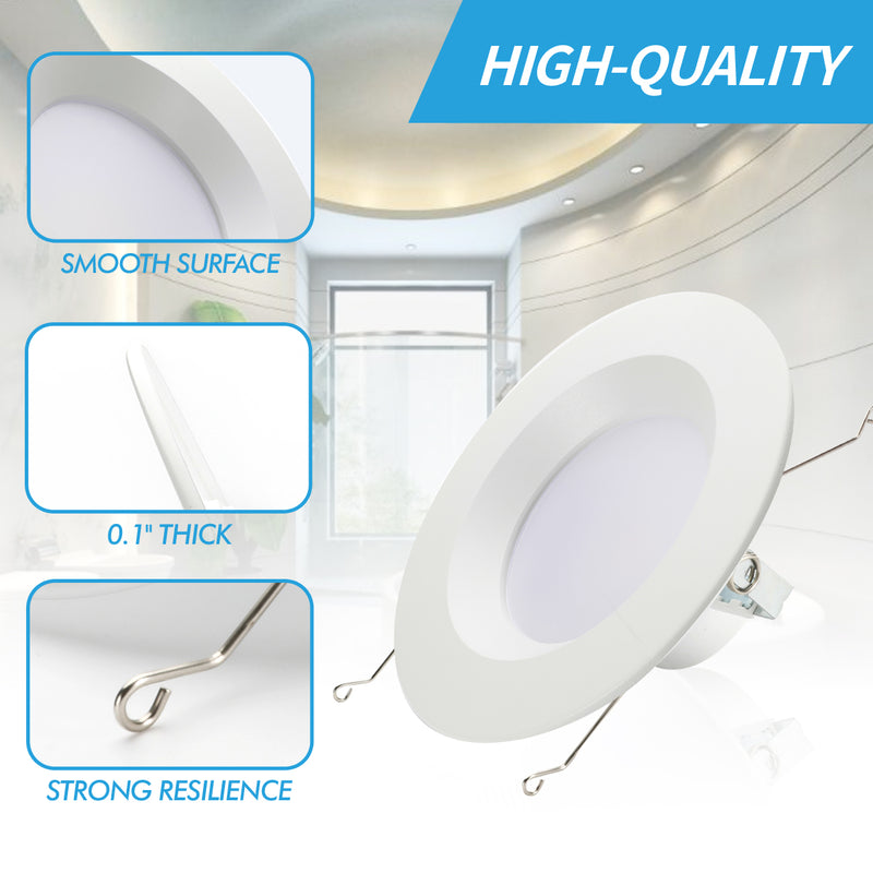 6 Inch Smooth Trim Downlights 15W