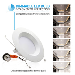 6 Inch Smooth Trim Downlights 15W