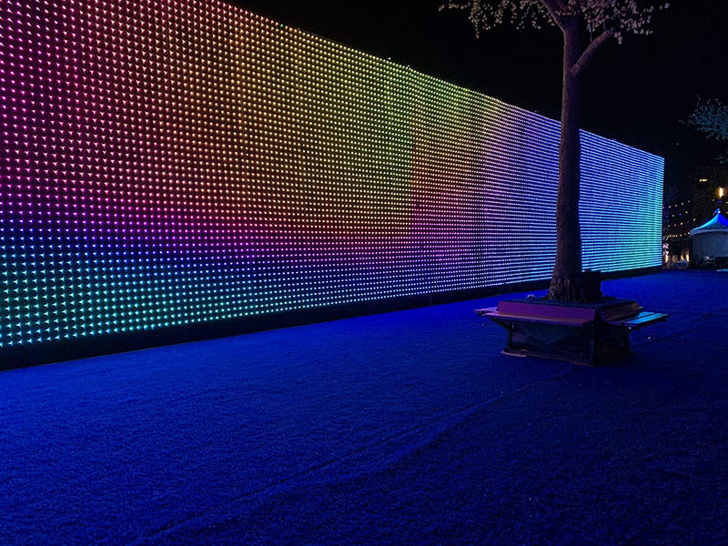 WS2811 IC 12V Digital ADDRESSABLE RGB Full Color Christmas Bullet Pixel LED String Lights 18AWG 4 Inch Spacing IP68 Outdoor Light 2 Pack of 25px(25px)