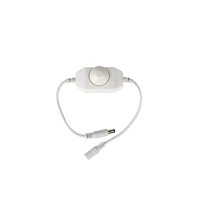 Led Light Dial Dimmer Switch, DC 12V PWM Dimming Controller for 5050 3528 Single Color LED Light Strips, White