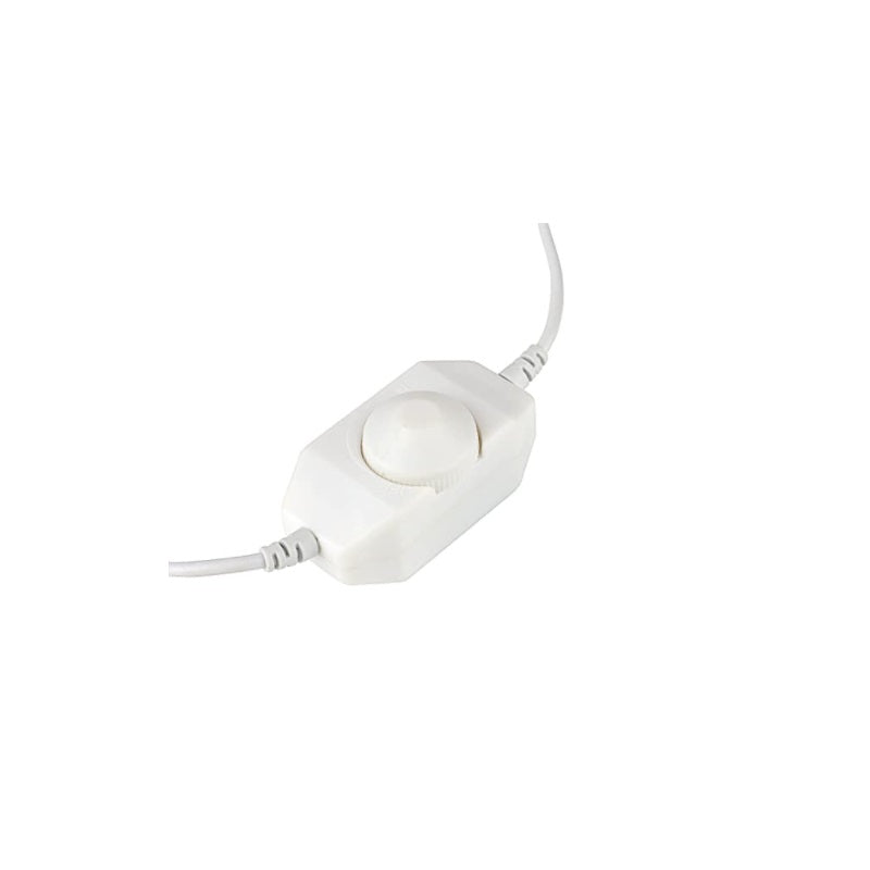 Led Light Dial Dimmer Switch, DC 12V PWM Dimming Controller for 5050 3528 Single Color LED Light Strips, White