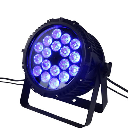 18x18W NB-102 RGBWA-UV Six color 6in1 LED IP65 Outdoor Professional LED Stage Light Waterproof Die Cast Aluminum Body