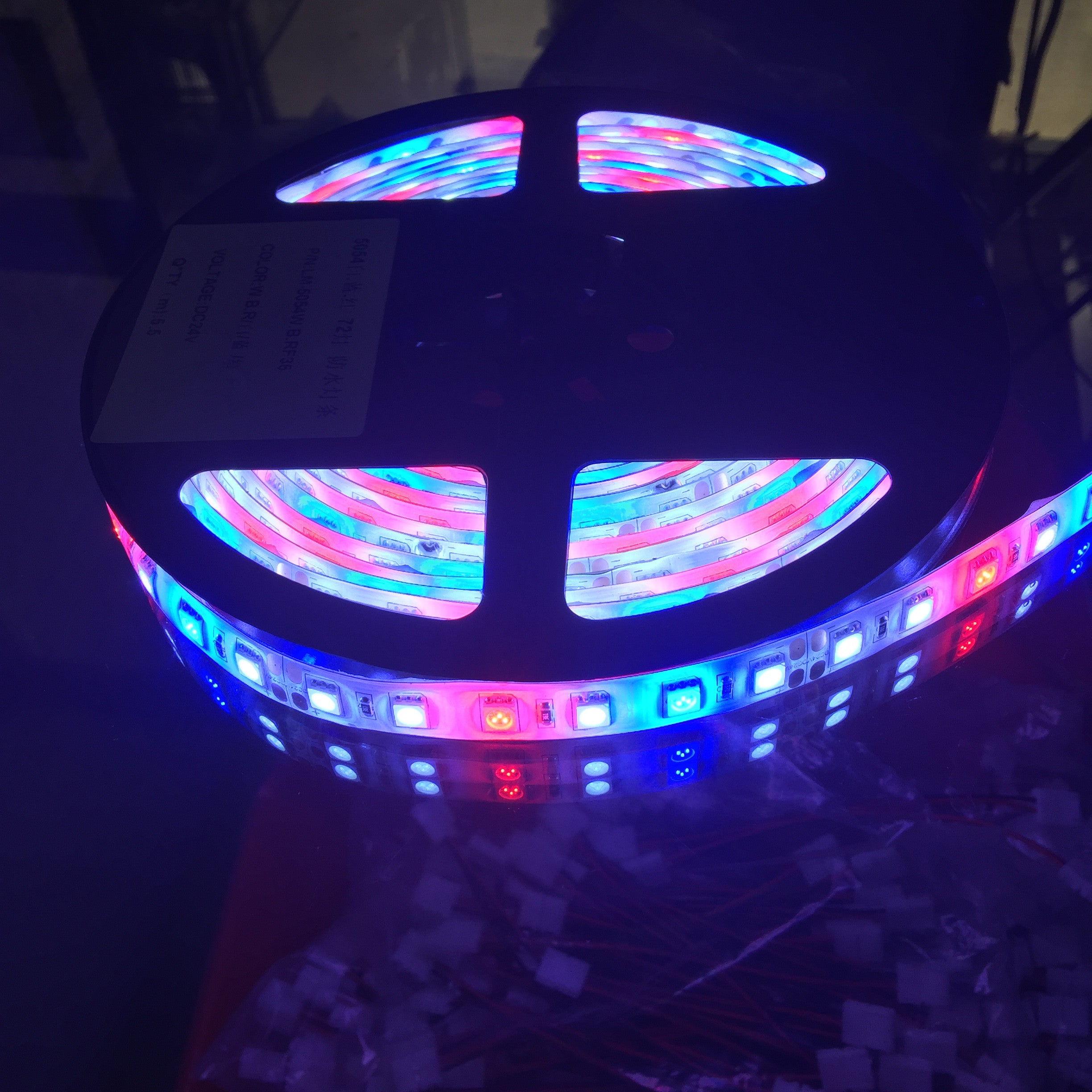 Red blue led shop strip