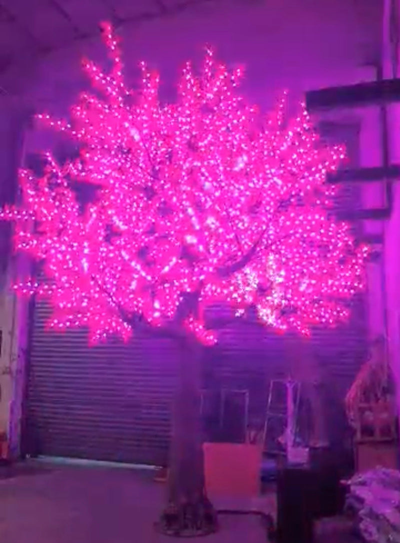 Sound Sensitive DMX Smart Maple Leaf LED Trees 5045 5M 16FT Tall ...
