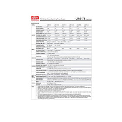 [Enclosed Type/LRS-75 Series/Industrial Application] MEAN WELL LRS-75-5 (70W 5V 14A) Single Output Switching Power Supply