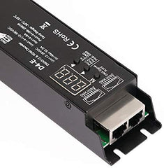 Novabright RG24500 4CH D4-E 32A DMX Decoder PWM Flicker Free Smooth Dimming Constant Voltage 12V-36V Digital Display 2000Hz for RGBW LED Lights 8A/CH