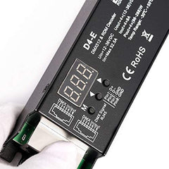 Novabright RG24500 4CH D4-E 32A DMX Decoder PWM Flicker Free Smooth Dimming Constant Voltage 12V-36V Digital Display 2000Hz for RGBW LED Lights 8A/CH