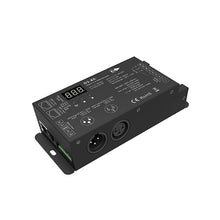 Novabright Regir 3CH D3-XE 30A DMX Decoder PWM Flicker Free Smooth Dimming 12V-36V Digital Display 2000Hz for RGB LED Lights 10A/CH