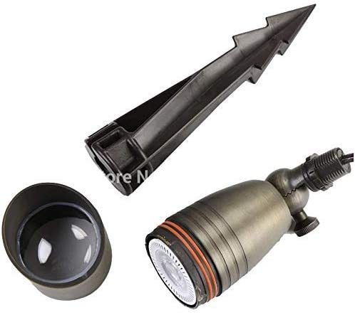 Nova Bright SPB06 Brass LED Spotlight Outdoor Low Voltage Landscape Lights for House Patio Yard Garden Pathway Waterproof Heavy Duty Spot Light IP65 12V AC/DC MR16 Not Included
