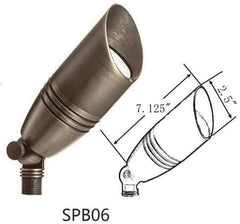 Nova Bright SPB06 Brass LED Spotlight Outdoor Low Voltage Landscape Lights for House Patio Yard Garden Pathway Waterproof Heavy Duty Spot Light IP65 12V AC/DC MR16 Not Included
