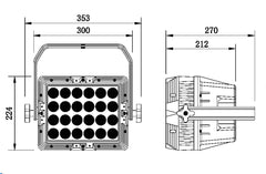 NovaBright NB-2412 Outdoor Rectangular 24*12W RGBW LED PAR Stage Light