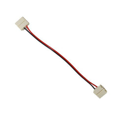 LED Strip Accessories - 5054 Single Color Snap On LED Strip Connector 12mm 6 Inches Of Wire (Pack Of 10)