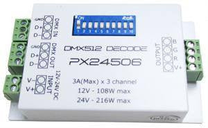 LED Strip Accessories ~ RGB LED Strip Accessories ~ RGB Controllers;DMX Drivers Decoders - DMX512 1990/PX24506 Decoder 9A Amplifier 12V 24V 2CT029DMX