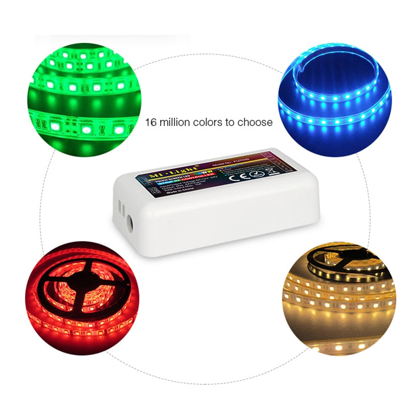 Mi Light FUT039 Wireless 2.4G 4-Zone RF Wireless RGB+CCT LED Controller Dimmer for Flexible 5050 RGB RGBW RGBCW Led Strip Lights