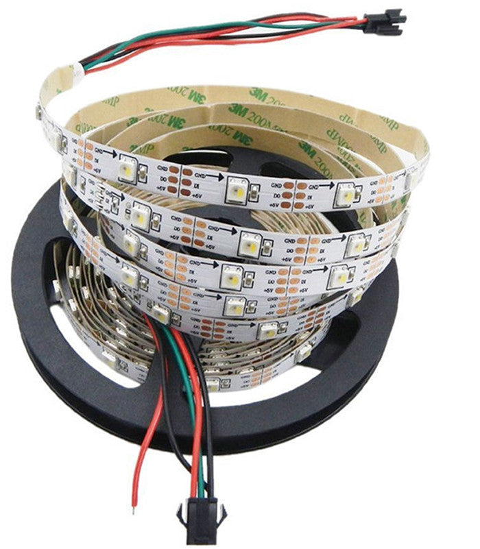 RGBW Pixel LED Strip Light 5V 60 LEDS/M Magic Color UL SK6812 IP20 Non Waterproof Kit - HOLLYWOOD LEDS